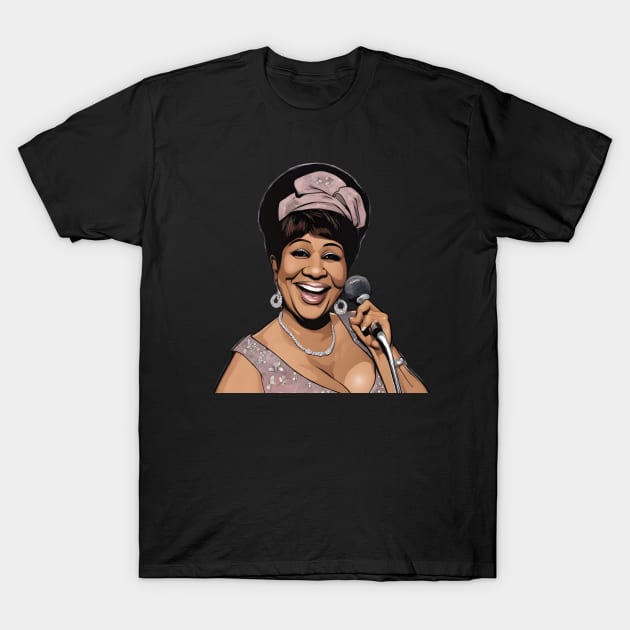 Aretha Franklin T-Shirt by Dancing Art